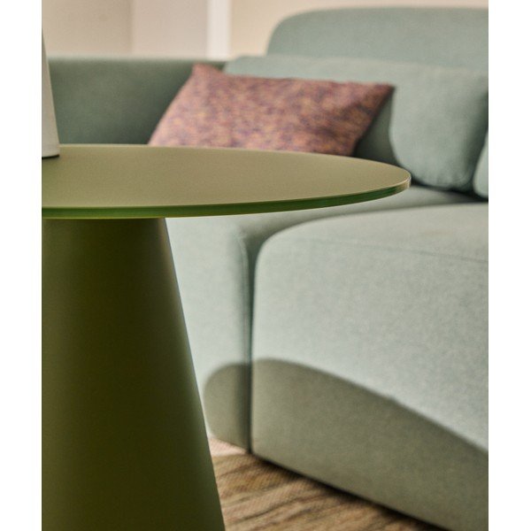 Okrúhly odkladací stolík so sklenenou doskou ø 50 cm Wilshire – Kave Home-image-2