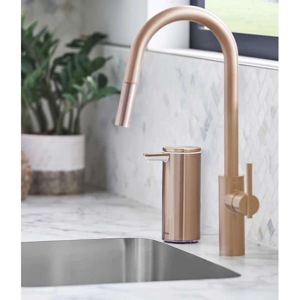 Ružový dávkovač mydla z nerezovej ocele 266 ml - simplehuman-image-1