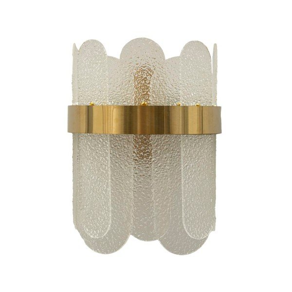 Sklenené nástenné svietidlo v zlatej farbe Gris – Mauro Ferretti