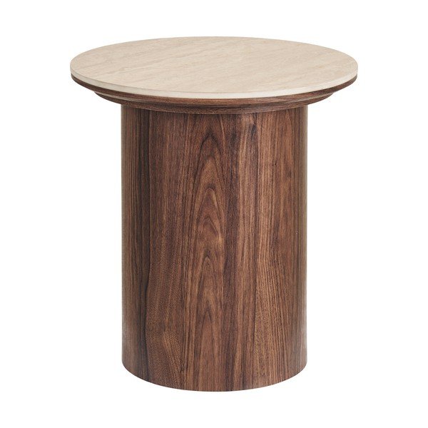 Okrúhly odkladací stolík s keramickou doskou ø 45 cm Delphi – House Nordic-image-4