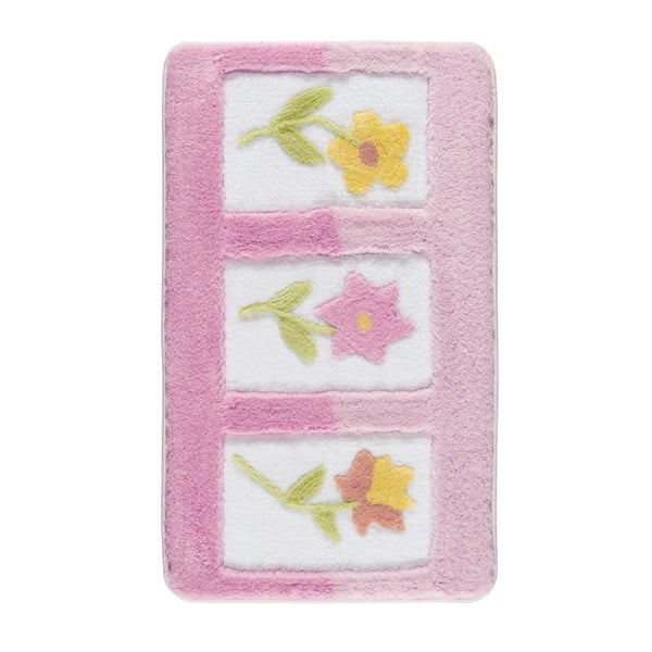 Ružová predložka do kúpeľne Confetti Bathmats Anjelik, 50 x 60 cm