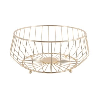 Kovový košík na ovocie v zlatej farbe PT LIVING Linea, ø 30 cm