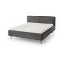 Antracitová čalúnená dvojlôžková posteľ bez roštu 160x200 cm Mattis – Meise Möbel
