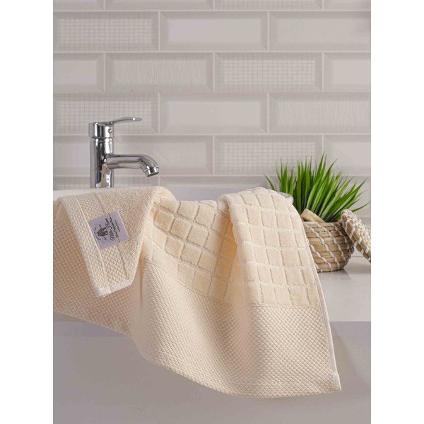 Biele froté bavlnené uteráky a osušky v súprave 2 ks Square – Mila Home-image-2