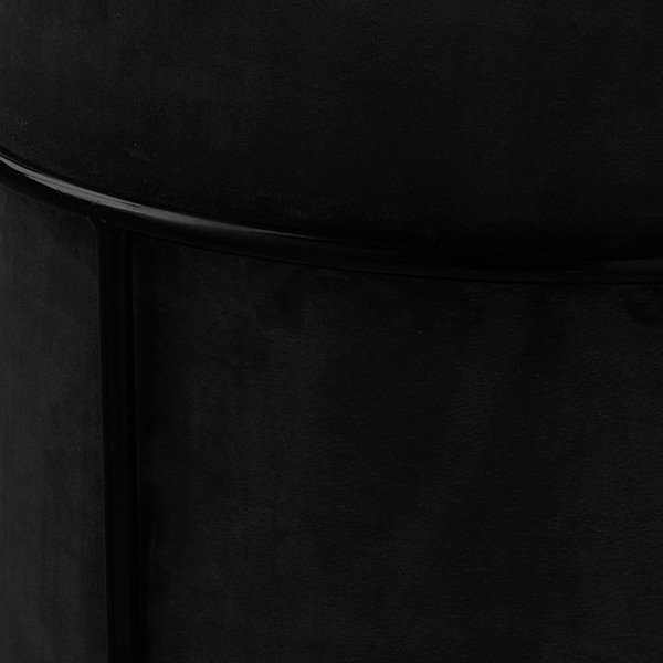 Čierny čalúnený puf Native Stack, ⌀ 37 cm-image-1