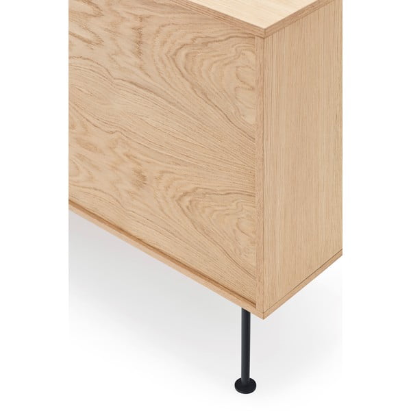 Antracitovosivá komoda v dubovom dekore Teulat Yoko, šírka 180 cm-image-1