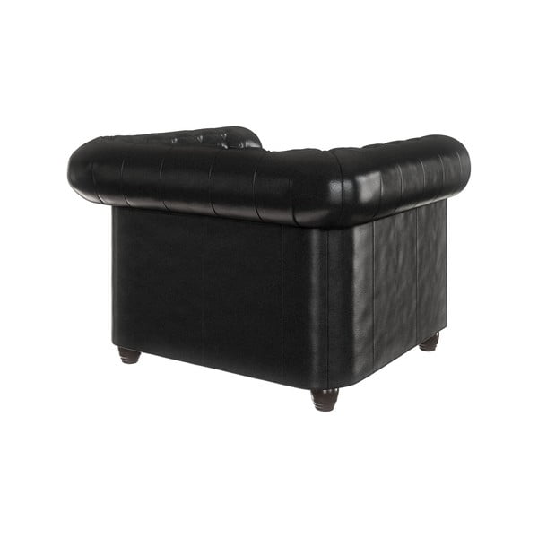 Čierne kreslo z imitácie kože York - Ropez-image-2