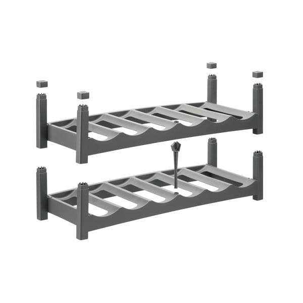 Sivý plastový stojan na víno Vario - Rotho-image-3