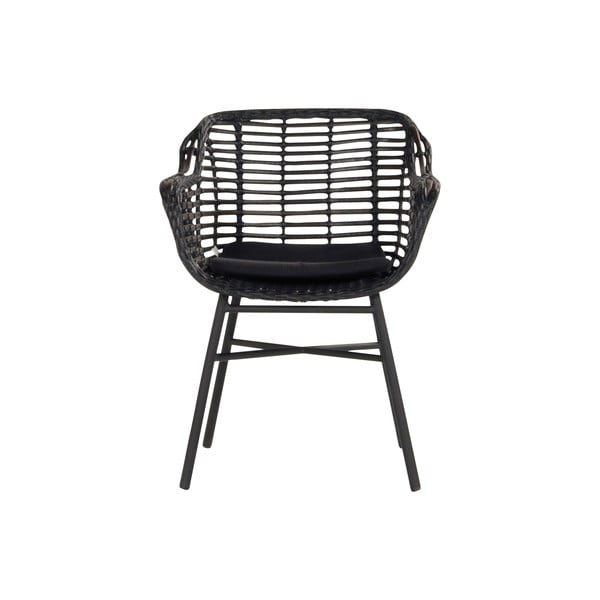 Čierna plastová záhradná stolička Cecilia – Hartman-image-2