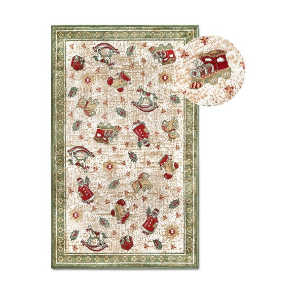 Zelený koberec s vianočným motívom s prímesou bavlny 50x80 cm Toy's Delight Green Christmas – Villeroy&Boch