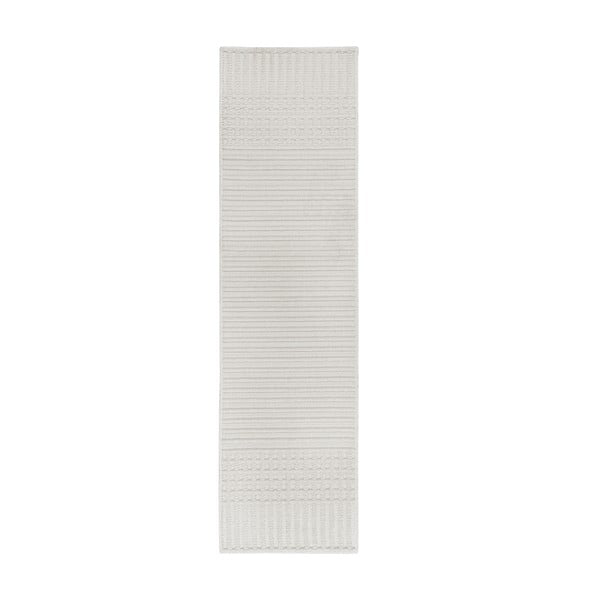 Biely umývateľný behúň zo ženilky 60x240 cm Elton – Flair Rugs