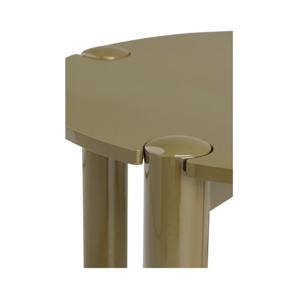 Khaki okrúhly konferenčný stolík z MDF ø 80 cm Pussel – Ellos Home-image-3
