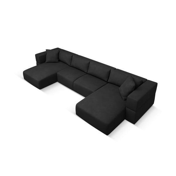 Čierna rohová pohovka do "U" Esther - Milo Casa-image-2