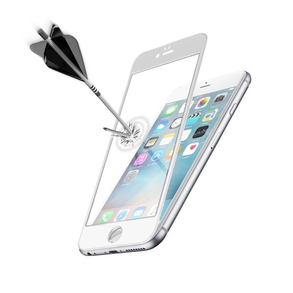 Ochranné tvrdené sklo pre  celý displej CellularLine CAPSULE pre  Apple iPhone 6 Plus, Biele