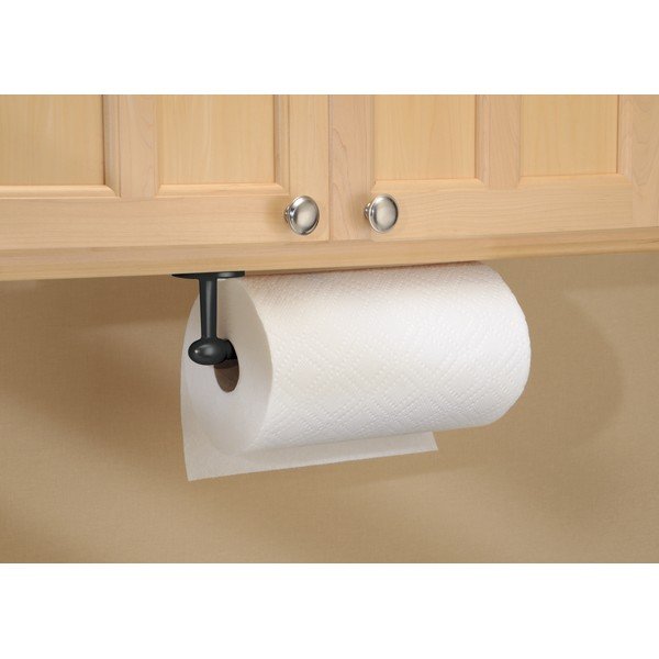 Čierny kovový držiak na papierové utierky iDesign Orbinni, 36 cm-image-1