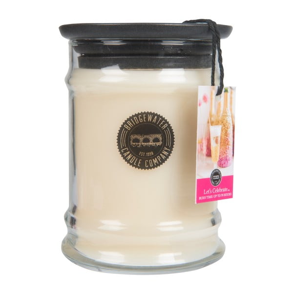 Sviečka v sklenenej dóze s vôňou jahôd a zimolezu Bridgewater candle Company Let´s Celebrate, doba horenia 65-85 hodín