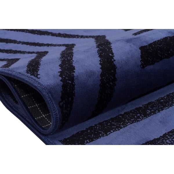 Modrý umývateľný koberec 200x100 cm - Vitaus-image-3