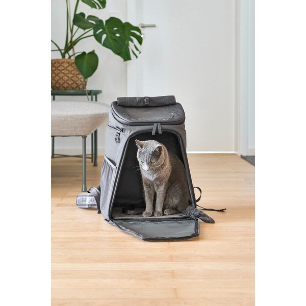 Tmavosivý batoh pre domáceho miláčika 27x35 cm Zaino Asphalt – MiaCara-image-1