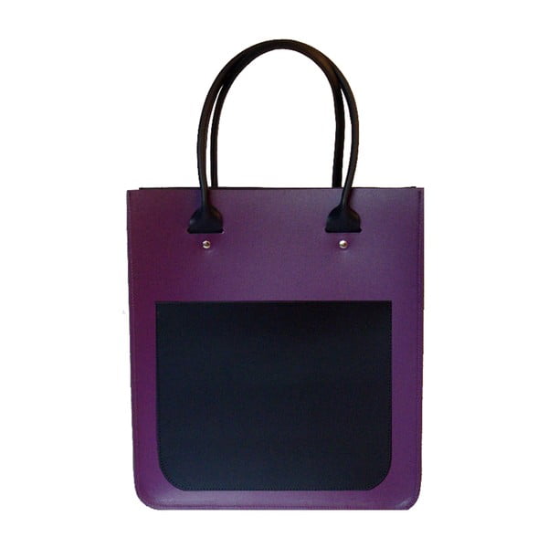 Kožená kabelka Two Tone Purple/Navy