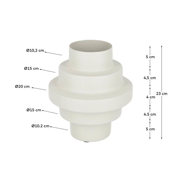 Béžová oceľová váza (výška  23 cm) Velia – Kave Home-image-4