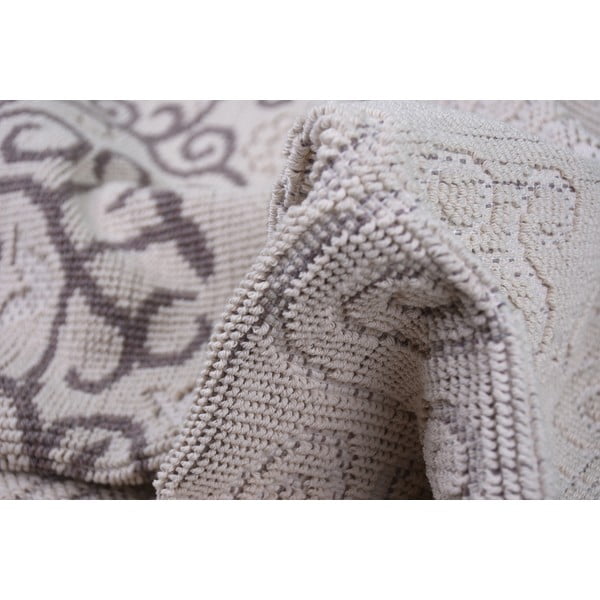 Sivo-béžový bavlnený koberec Vitaus Orkide, 60 × 90 cm-image-3