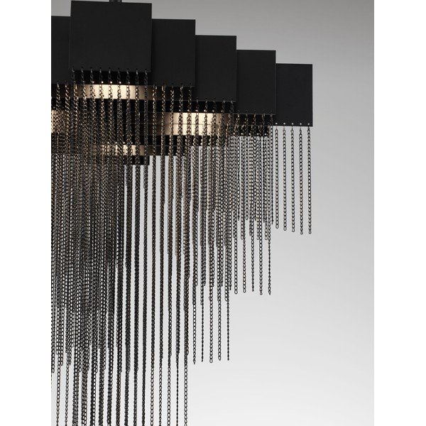 Matne čierne oceľové LED závesné svietidlo so stmievačom Revια – Nova Luce-image-4