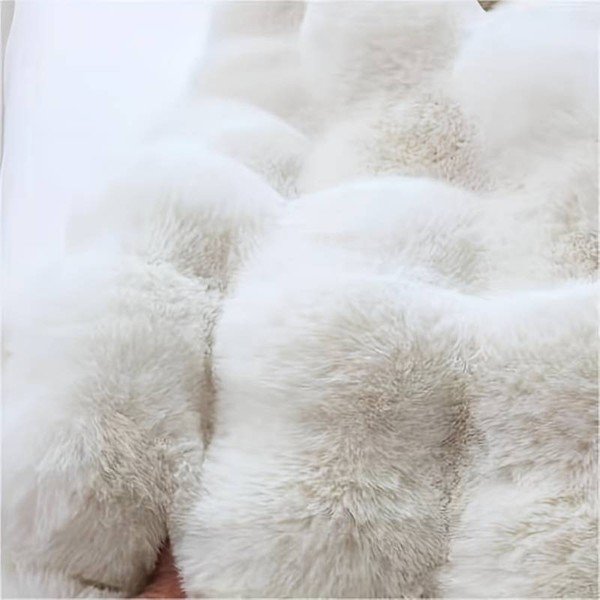 Biely umývateľný okrúhly koberec ø 80 cm Bubble White – Mila Home-image-4