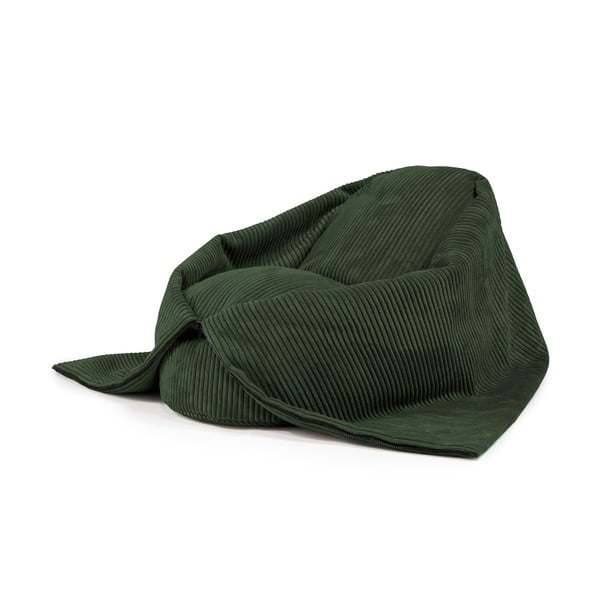 Zelený menčestrový detský sedací vak Cocoon 100 – SLOWDOWN