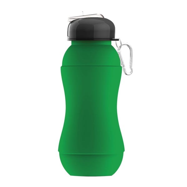 Revolučný športová fľaša Sili-Squeeze, zelená, 700 ml