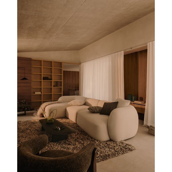 Krémová ženilková rohová pohovka (ľavý roh/s leňoškou) Martina – Kave Home-image-4