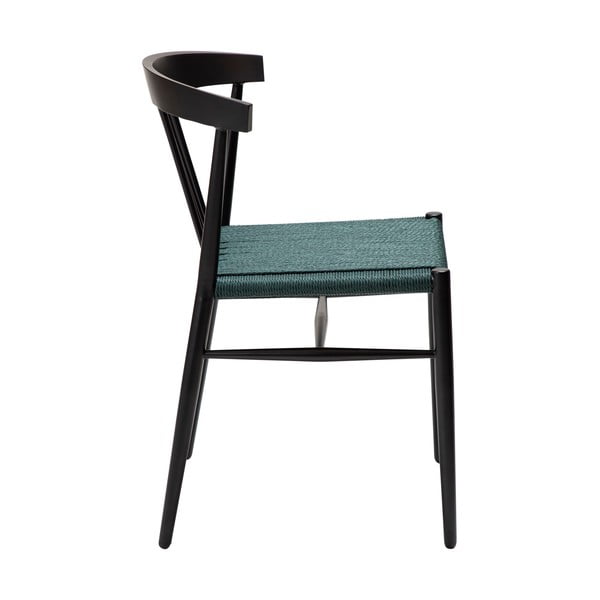 Čierno-tyrkysovomodrá jedálenská stolička Sava – DAN-FORM Denmark-image-3