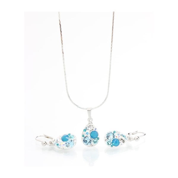 Set náhrdelníka a náušnic so Swarovski Elements Laura Bruni Aqua