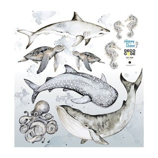 Súprava detských nástenných samolepiek Dekornik Happy Ocean