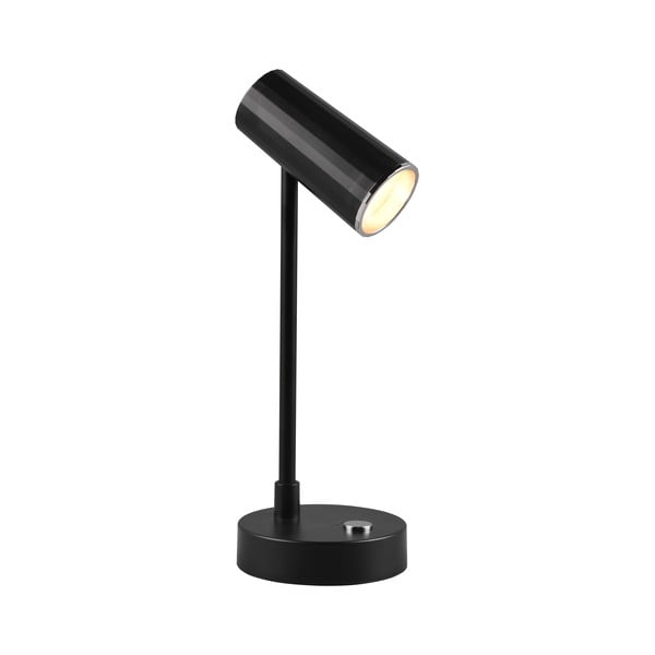 Lesklá čierna LED stolová lampa so stmievačom (výška  28 cm) Lenny – Trio-image-3