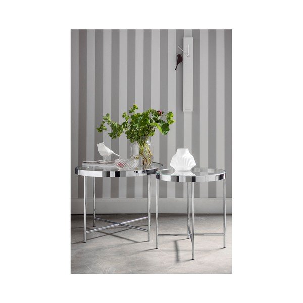 Biely príručný stolík Leitmotiv Smooth, 42,5 × 46 cm-image-1
