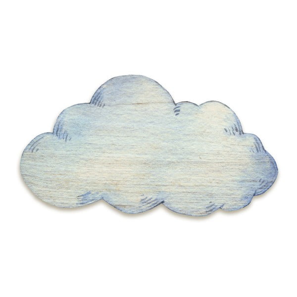Drevená nástenná dekorácia Tanuki Cloud, 110 × 65 cm