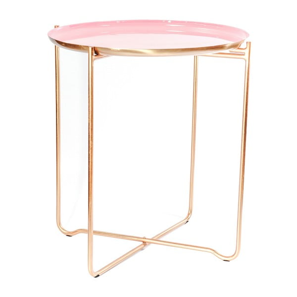 Ružový odkladací stolík 360 Living Cady, Ø 50,5 cm