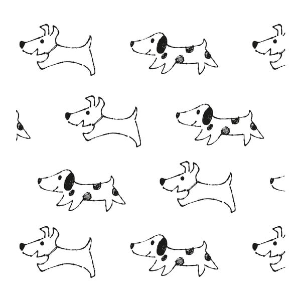 Tapeta do detskej izby Art For Kids Happy Dogs, 48 × 1000 cm