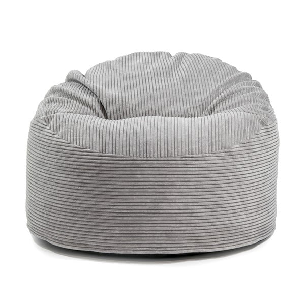 Svetlosivý menčestrový detský sedací vak Om 85 – SLOWDOWN-image-2