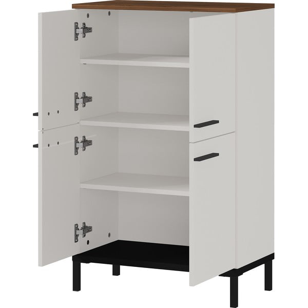 Svetlosivá vysoká kúpeľňová skrinka v dekore orecha 60x97 cm Yonkers - Germania-image-3