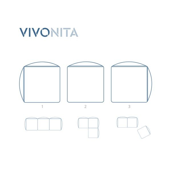 Svetlofialová trojmiestna modulová pohovka Vivonita Velvet Cube-image-4