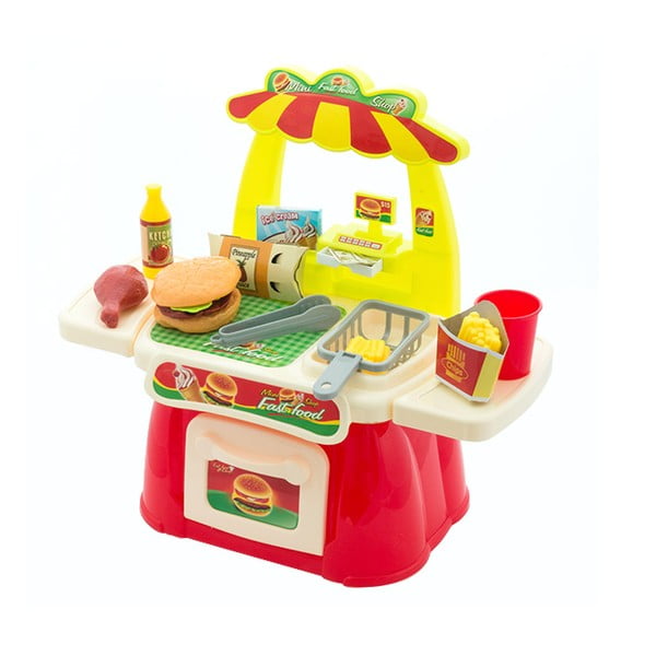 Detský hrací stánok s občerstvením InnovaGoods Fast Food Game