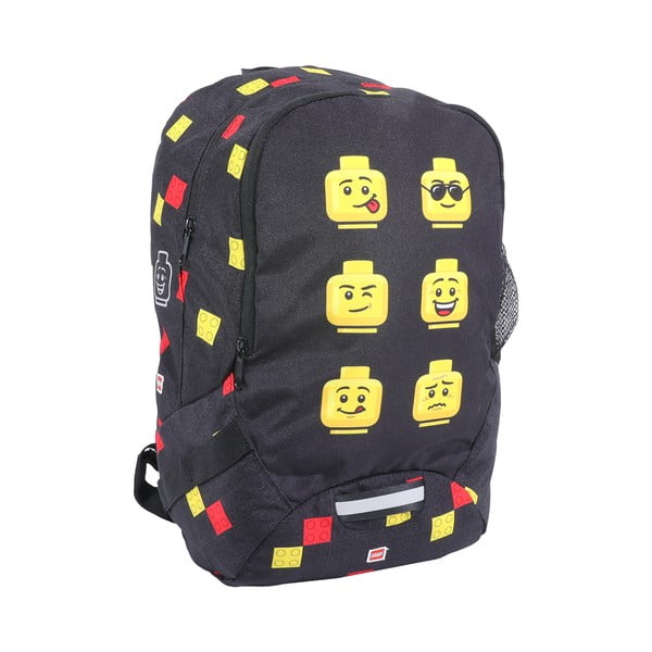 Čierny školský batoh LEGO® Faces