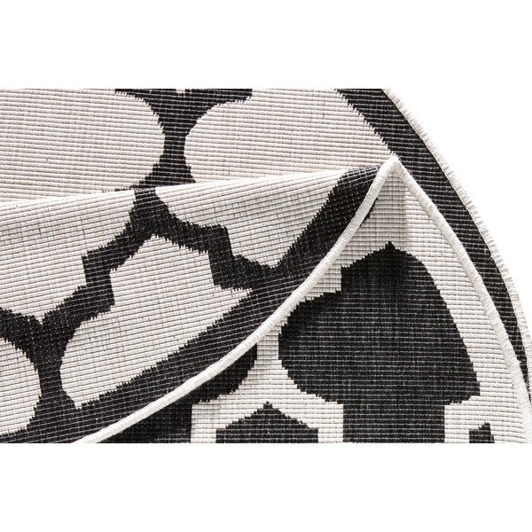 Čierno-krémový vonkajší koberec NORTHRUGS Palermo, ⌀ 200 cm-image-4