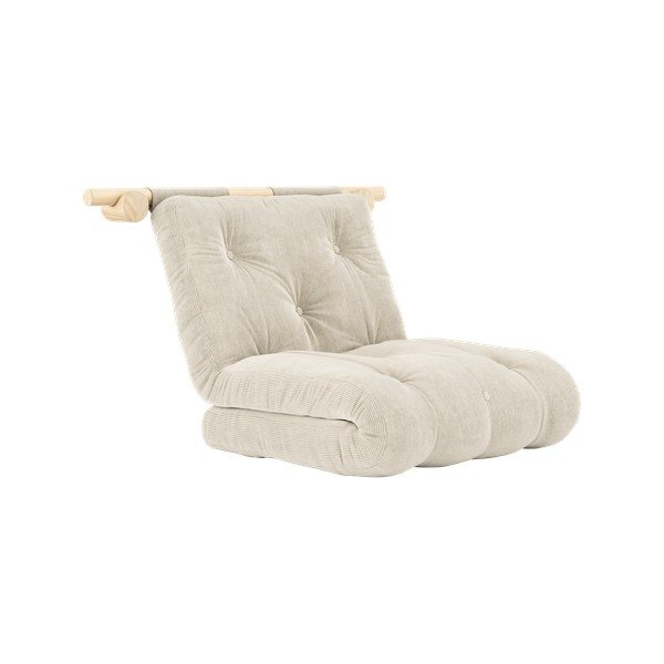 Krémové menčestrové kreslo Hooked – Karup Design