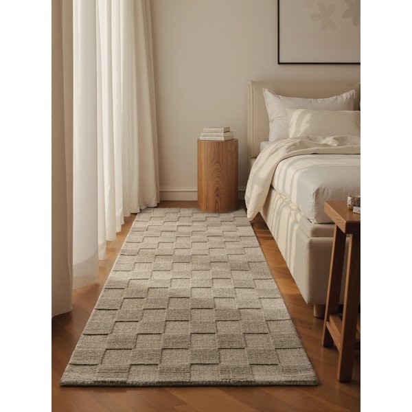 Béžový ručne tkaný vlnený behúň 80x200 cm Scala – Villeroy&Boch-image-1