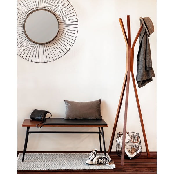 Hnedý vešiak v dekore orechového dreva Kave Home Benzara-image-1