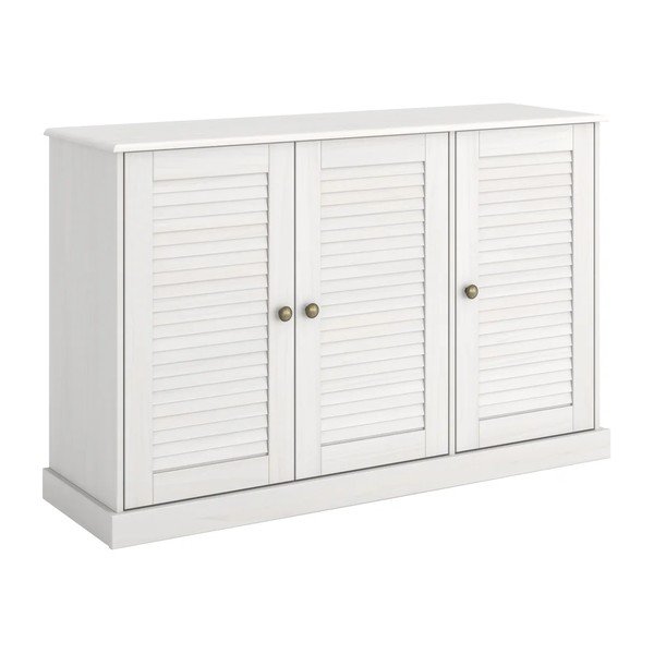 Biela komoda z borovicového dreva 125x80x38 cm Edith – Støraa-image-4