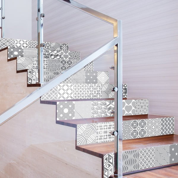 Sada 24 nástenných samolepiek Ambiance Wall Decals Modern Tiles, 20 × 20 cm