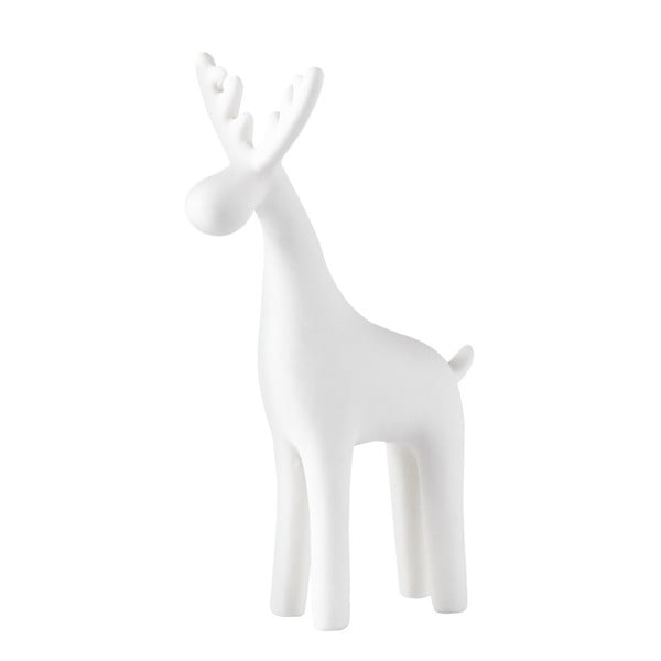 Dekoratívna soška KJ Collection Reindeer Ceramic White Snow